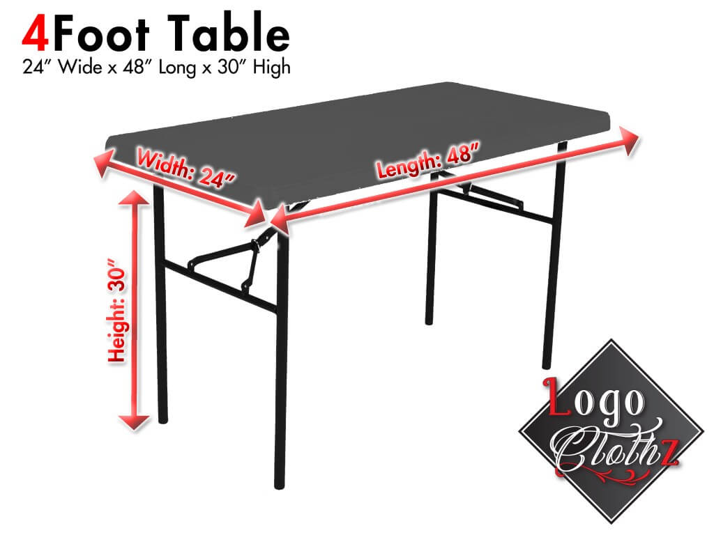 Standard height 4ft table